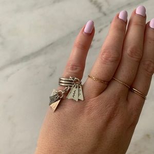 Unique Silver Latvian 7-Day Pinky Ring